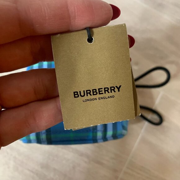 Burberry London England Mini Backpack Keycharm Vintage Check Flawed - Picture 7 of 16